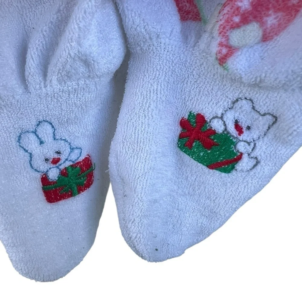 VTG Carter’s Christmas Bear Footed Sleeper Terrycloth Night Before Christmas Lrg